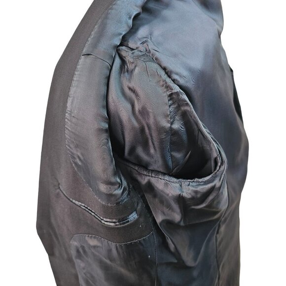 Hart Schaffner Marx Gold Trumpeter 2 Button Sport Coat 3.5" Notch Lapel 38R Navy - Picture 7 of 11